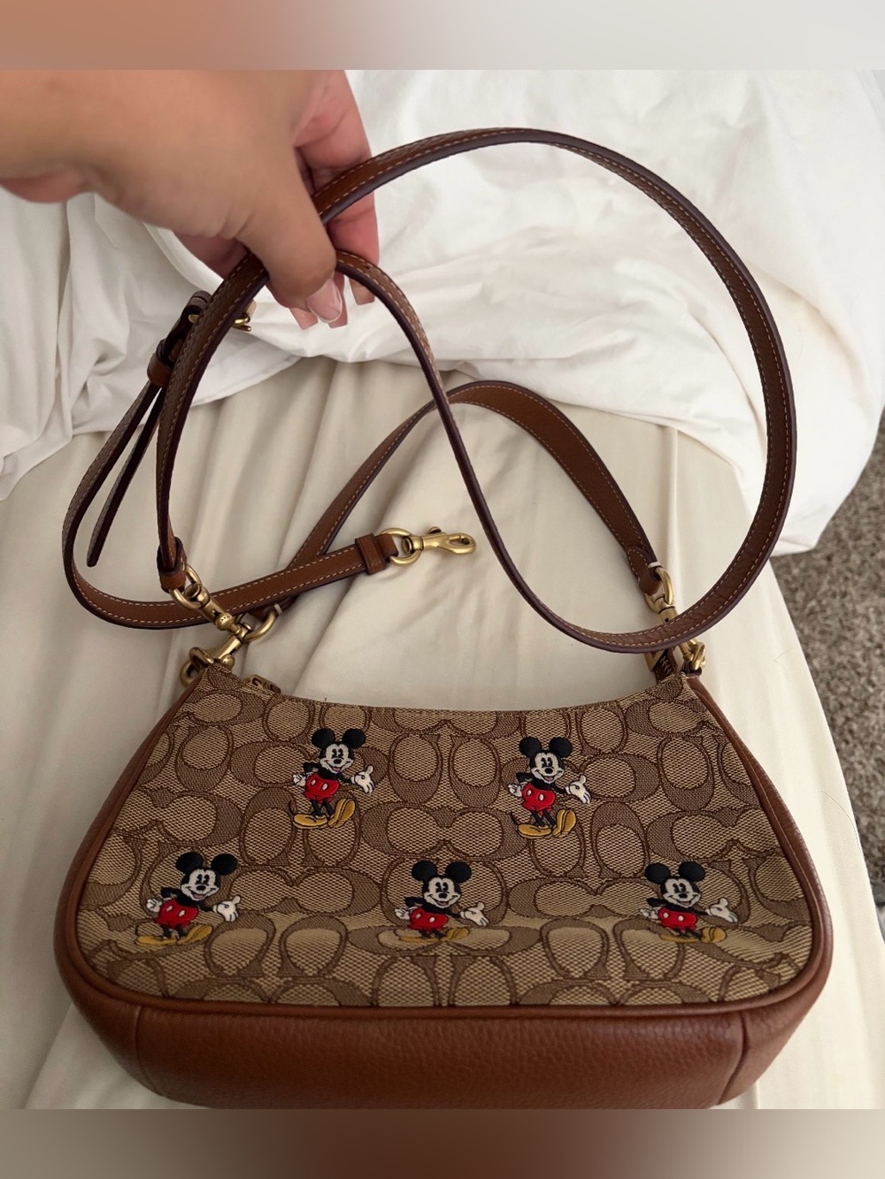 COACH  terry shoulder bag Disney x coach Mickey Mouse